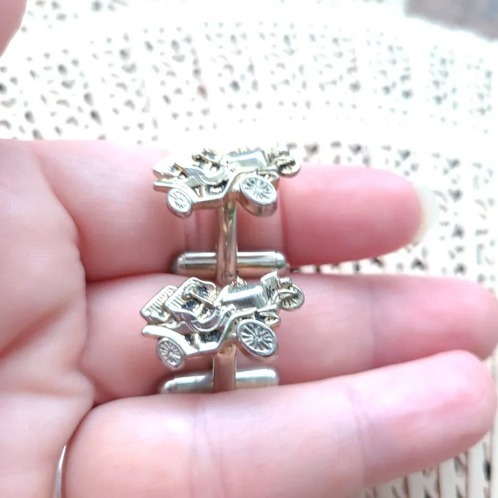 Men's Vintage Cuff Links Old Car Fan's